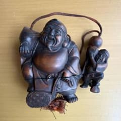 印籠 骨董品 彫刻 布袋様 根付 - メルカリ
