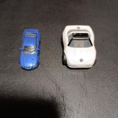 ミニカー 2台セット ブルー ホワイト - メルカリ