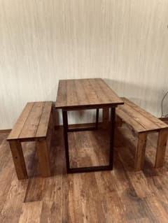 ダイニングテーブル ベンチセット 手作り品 おしゃれ サイズオーダーOK