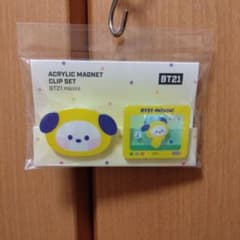 BTS BT21 미니 클립 세트 아크릴 마그넷