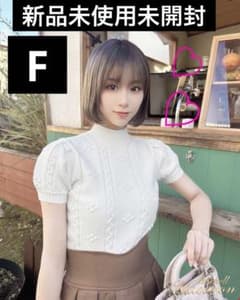 新品 未使用 未開封 タグ付き ミシェルマカロン ハイネックニットトップス Fのサムネイル