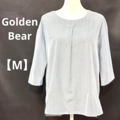 GoldenBearストライプブラウス シャツ 七分袖 ネイビー レディースのサムネイル