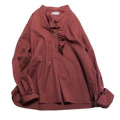 MARGARET HOWELL 長袖シャツ サイズI MARGARET HOWELL フリル 長袖シャツ ボルドー サイズIII - メルカリ