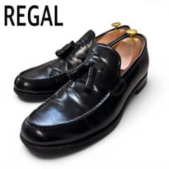 REGAL ブラック タッセルローファー スリッポン レザー 黒JJ70 REGAL ブラック タッセルローファー スリッポン レザー 黒JJ70 - メルカリ