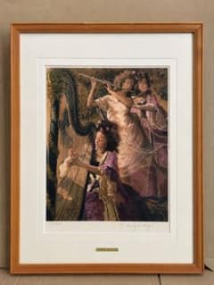 Takehiko Miyanaga, "Concert," Lithograph, Framed, Fine Art, Former Chairman of the Nikikai Art Association, Artwork