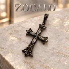 ZOCALO CROSS ON CROSS PENDANT TOP SILVER - メルカリ