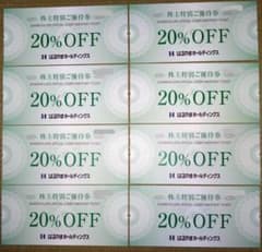 はるやまホールディングス 15％OFF 株主優待券 × 計８枚のサムネイル