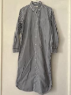 BEAMS BOY ストライプ シャツワンピース　ブラックのサムネイル
