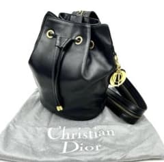 Christian Dior ブラック巾着ショルダーバッグのサムネイル