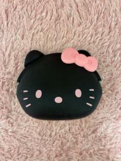 HELLO KITTY シリコン がま口 ポーチ ブラックのサムネイル