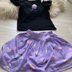 Jenni love 黒Tシャツと紫スカートby LOVEiTのセットのサムネイル