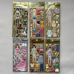 【新品】きせかえシール　ガールズコレクション６枚セットのサムネイル