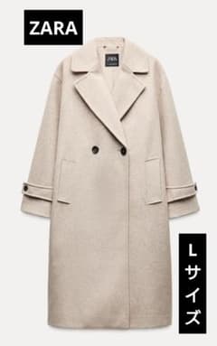 ZARA オーバーサイズソフトコート L ベージュ - メルカリ