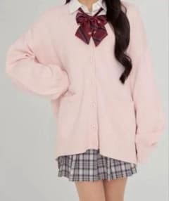 WEGO スクールカーディガン ピンク Lサイズ 制服のサムネイル