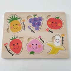 木製パズル　果物　英語のサムネイル