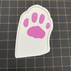방수 스티커 육구 고양이 손 흰색 고양이 A-4