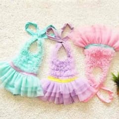 本日まで！レースフリル ベビー子供水着ドレス 温泉ミキハウス ジルスチュアートのサムネイル