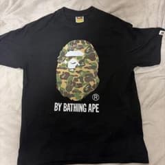 A BATHING APE カモフラ猿顔プリントTシャツ XL - メルカリ