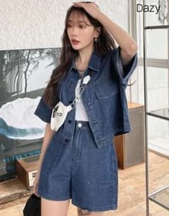 SHEIN デニムオンデニム セットアップのサムネイル