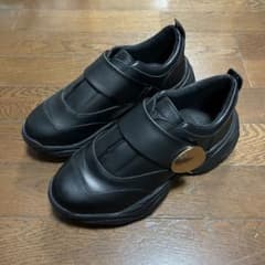未使用HARUNOBUMURATA OAO ブラックレザースニーカー 24.5 未使用HARUNOBUMURATA OAO ブラックレザースニーカー 24.5 - メルカリ