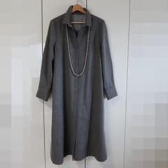 美品□ダーマコレクション□13号□ウール素材・シャツワンピース
