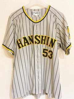 阪神タイガース 旧ビジターレプリカユニフォームXOサイズ 島田海吏53 阪神タイガース 島田海吏 53 ユニフォーム M - メルカリ