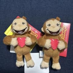 おさるのジョージ ぬいぐるみ マスコット LOVE ２点セット