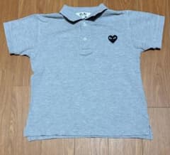 PLAY Comme des Garçons グレー ポロシャツ XXL プレイ コムデギャルソン ニット ポロシャツ-グレー| コムデギャルソン