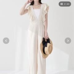 natural couture 麻レーヨンオーバーオールのサムネイル