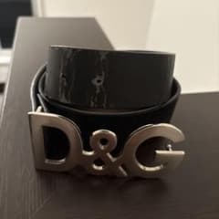 D&G ブラックレザーベルトdripのサムネイル
