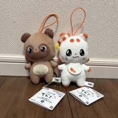新品 タグ付き 二尾の小狐てｎこ わくわくおでかけ ぬいぐるみ　2種セット