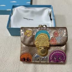 新品未使用 ツモリチサト カラフル スカル 折り財布 がま口