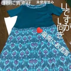 otto 大きいサイズ未使用並み異素材使いプリーツワンピースシフォン使いGOODのサムネイル