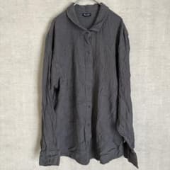 Splendid Shirt, Regular Collar, Long Sleeve, Solid Color, Size L, Gray, Cotton, Perfect for Dates