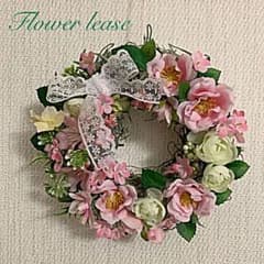 *。・ピンクフラワーリース・。*のサムネイル