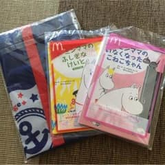 未開封❣️ムーミン マクドナルドのオマケ絵本2冊&バッグのサムネイル