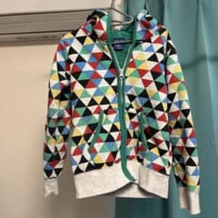 Navy キッズ 三角柄 ジップアップパーカーのサムネイル