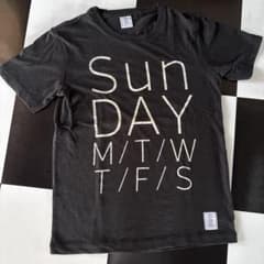 Sunday プリント 半袖 Tシャツ ブラックのサムネイル
