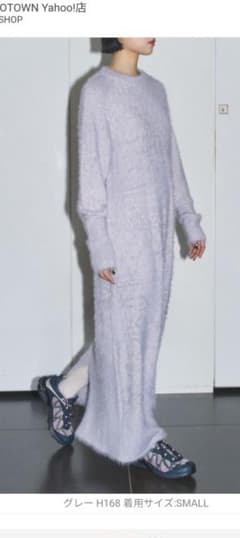 期間限定　ラベンダーグレー ロング　ニットワンピース　SAYAKADAVIS ラベンダーグレー ロング ニットワンピース SAYAKADAVIS - メルカリ