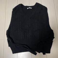 ニットベスト Lサイズ 黒のサムネイル