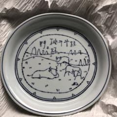 綿貫宏介 牛の絵柄 陶器皿 直径約20cm - メルカリ