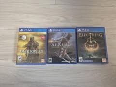 PS4 ソフト 3本セット ダークソウル3 セキロ エルデンリング　輸入のサムネイル