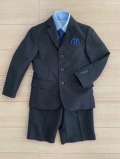 男の子 フォーマルスーツ 120 黒のサムネイル