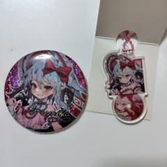東方Project】レミリア 缶バッジ・アクリルキーホルダー ダイソー