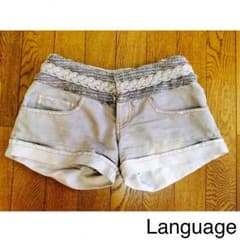 Language デニムショートパンツのサムネイル