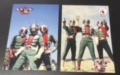 仮面ライダー VS怪人 1号 2号 V3 コラボカフェ ブロマイド 2枚セット