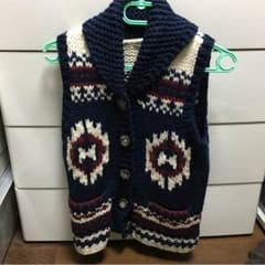ネイビー ニットベストのサムネイル