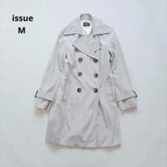 ISSUE イシュー ライトグレー トレンチコート シンプル 定番 М