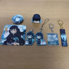 鬼滅の刃 時透無一郎 缶バッジ＆フィギュア＆コースター＆キーホルダー4個セットのサムネイル