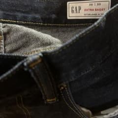 GAP スーパーバギーデニム28w30Ｌインディゴブルーのサムネイル